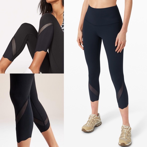 lululemon athletica Pants - New Lululemon Rare Scalloped Mesh Leggings
